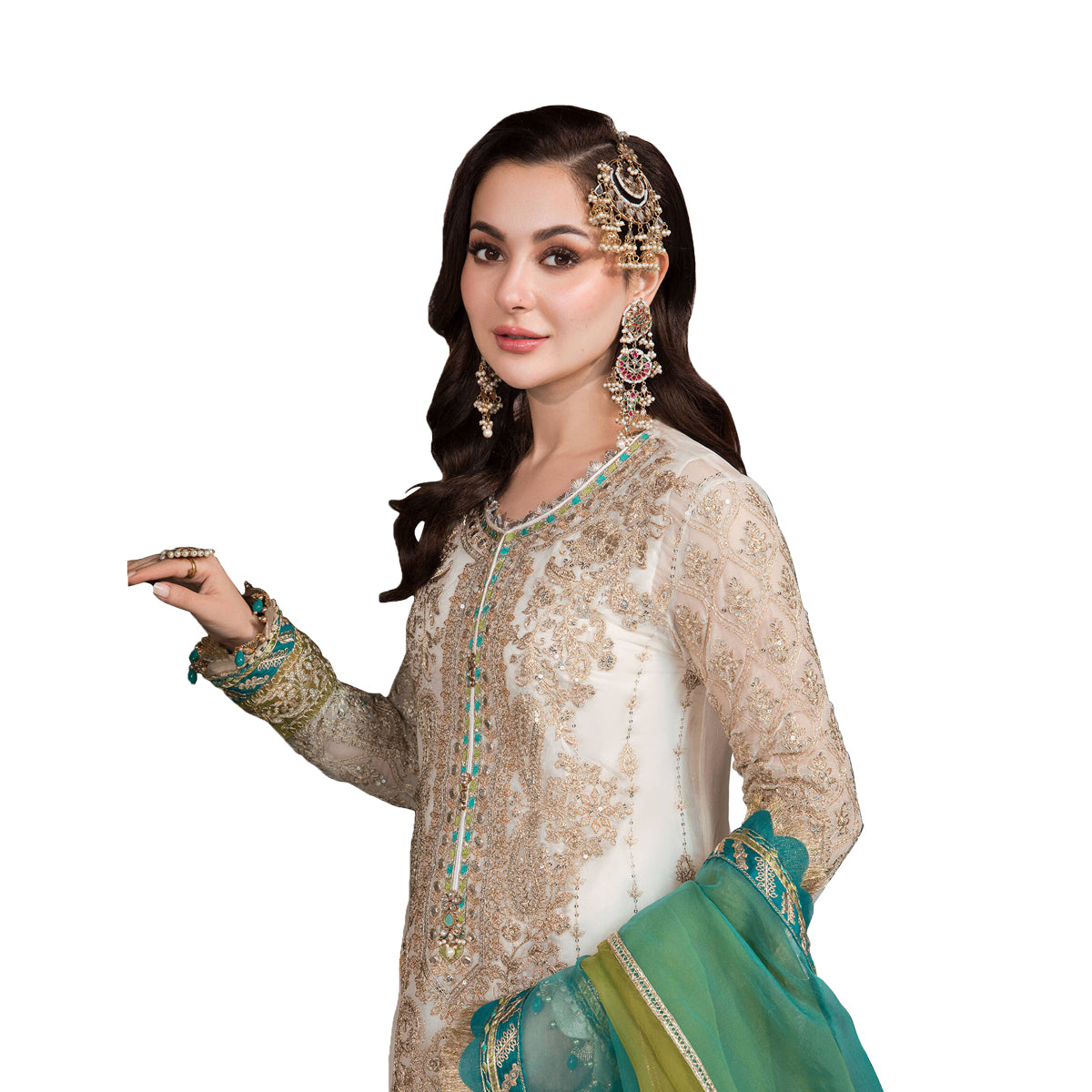 SHAFNUFAB Women's Georgette Ethnic Wear for WomenSemi StitchedSalwarSuit SF201318 Diwali Outfit Bridal White Colour Indian CasualWearSalwarSuit IN Eid