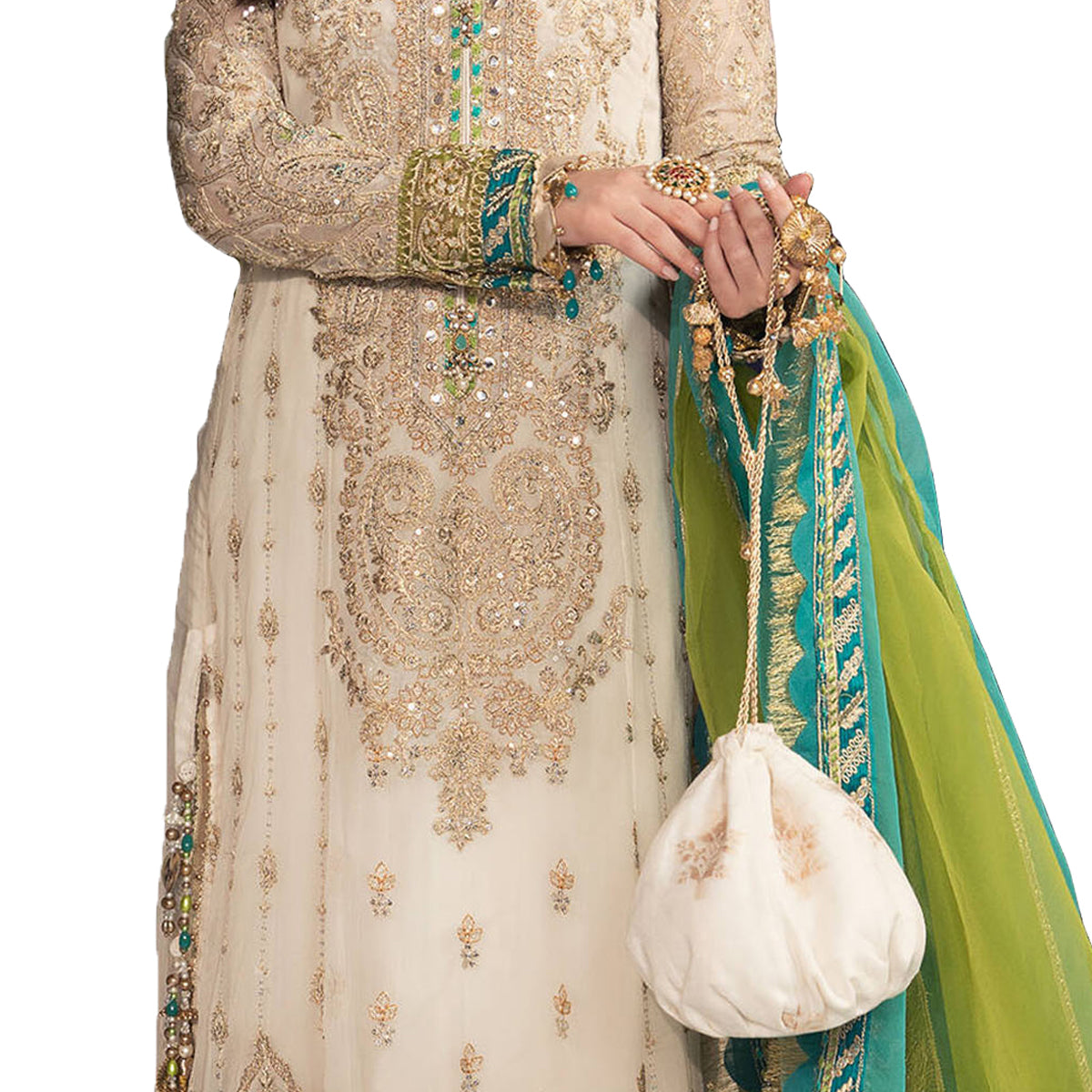 SHAFNUFAB Women's Georgette Ethnic Wear for WomenSemi StitchedSalwarSuit SF201318 Diwali Outfit Bridal White Colour Indian CasualWearSalwarSuit IN Eid