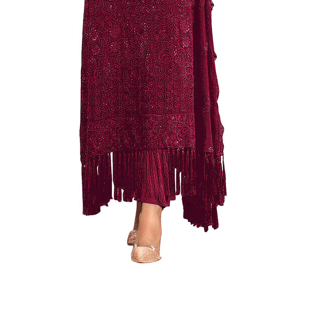 Shafnufab Trending Purple Georgette Embroidered Work Pakistani suit