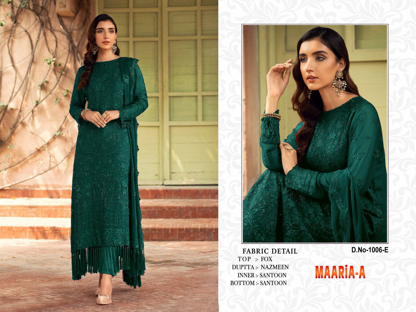 Shafnufab Trending Rama Georgette Embroidered Work Pakistani suit