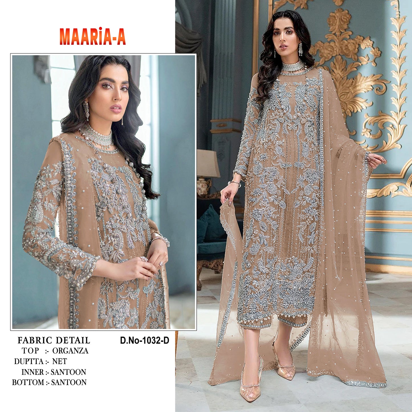 Shafnufab WOMEN'S Georgette Semi Stitched Salwar SuitSFSF201459