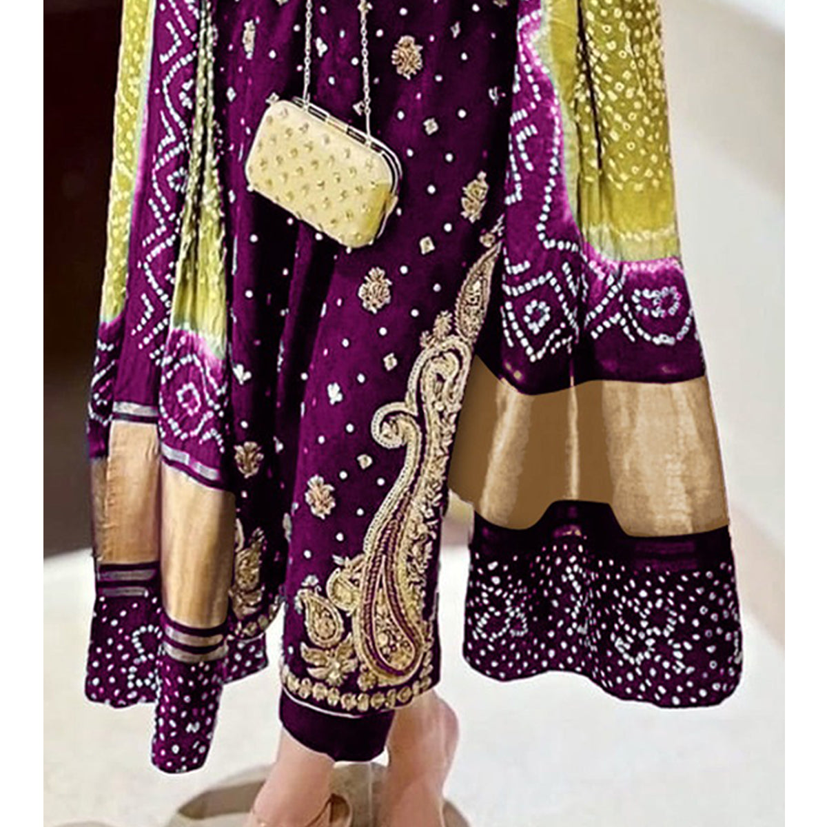 SHAFNUFAB Women's Georgette Ethnic Wear for WomenSemi StitchedSalwarSuit SF201480 Diwali Outfit Bridal Multicolor Colour Indian CasualWearSalwarSuit IN Eid