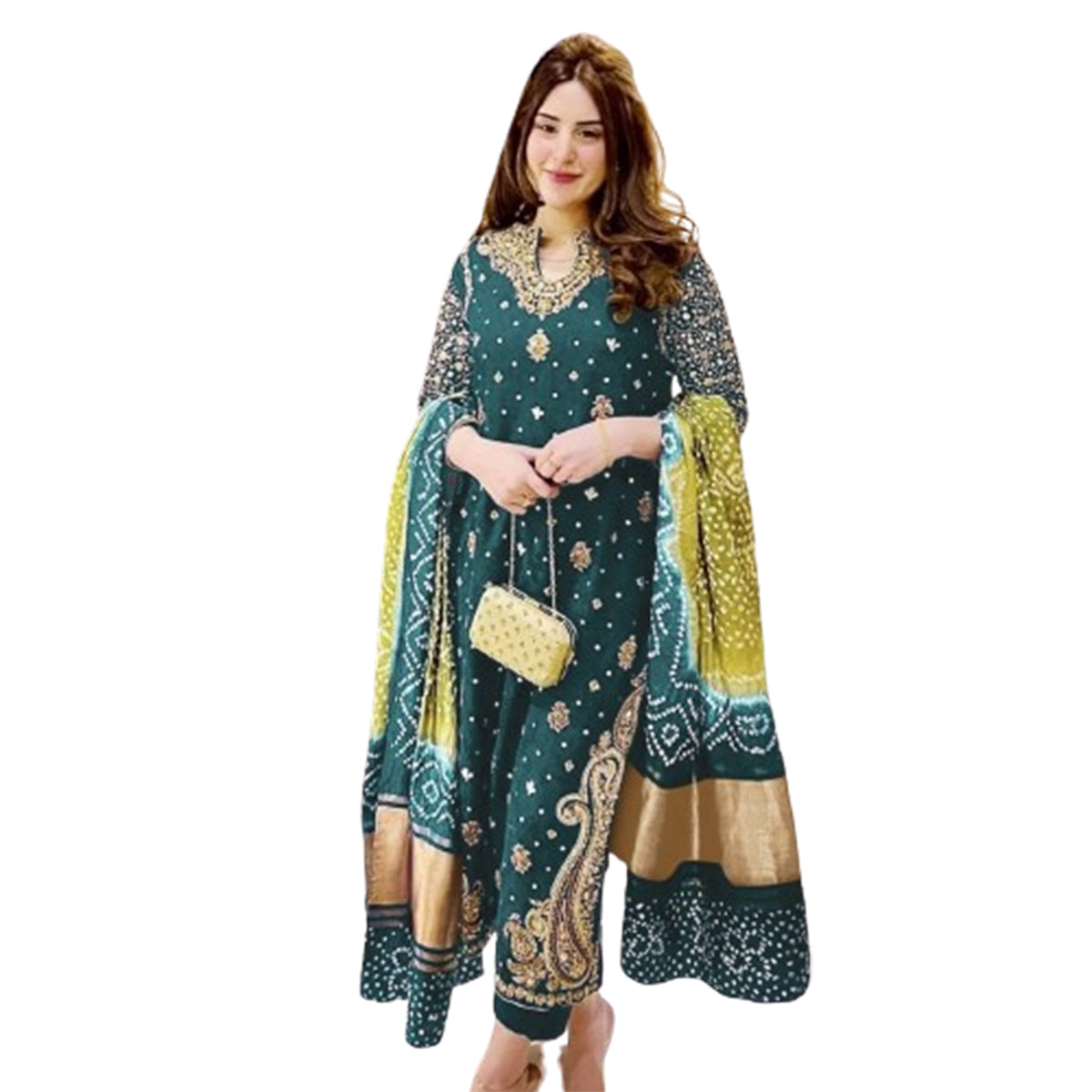 Shafnufab WOMEN'S Georgette Embroidery Work Pakistani Salwar1599 SuitSF201481