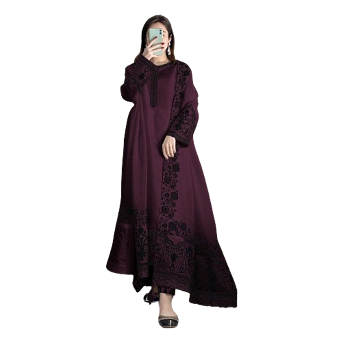 SHAFNUFAB Women's Georgette Ethnic Wear for WomenSemi StitchedSalwarSuit SF201492 Diwali Outfit Bridal Purple Colour Indian CasualWearSalwarSuit IN Eid