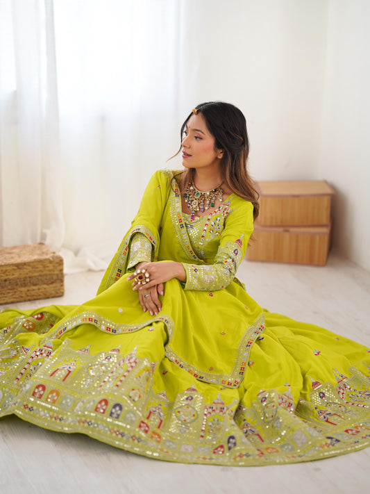 SHAFNUFAB Women's Georgette Ethnic Wear for WomenSemi StitchedSalwarSuit SF201527