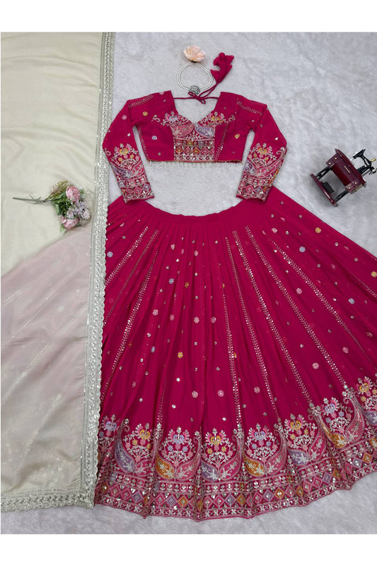 SHAFNUFAB Women's Georgette Ethnic Wear for WomenSemi StitchedSalwarSuit SF201547