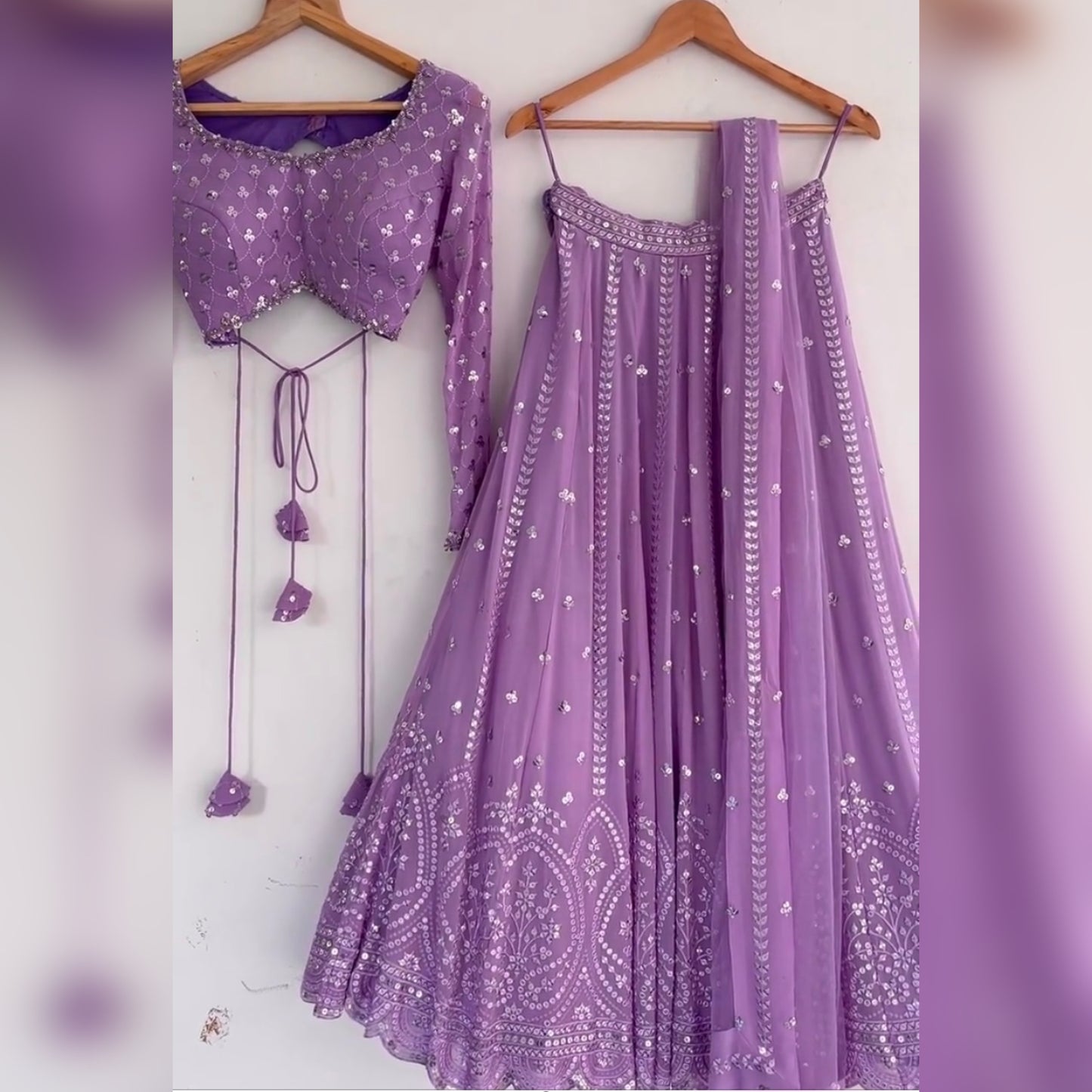 Premium Fully Embroidered Purple Lehenga Choli & Dupatta Set , Purple Lehenga Choli , Bridesmaid Lehenga , Bridal Lehenga