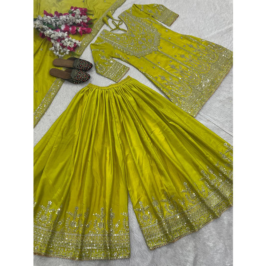 SHAFNUFAB Women's Georgette Ethnic Wear for WomenSemi StitchedSalwarSuit SF24127