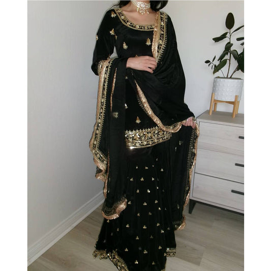 SHAFNUFAB Women's Georgette Ethnic Wear for WomenSemi StitchedSalwarSuit SF251219