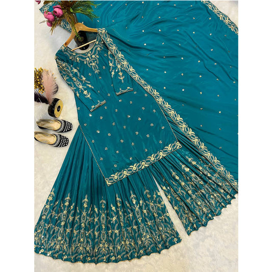 SHAFNUFAB Women's Georgette Ethnic Wear for WomenSemi StitchedSalwarSuit SF251224