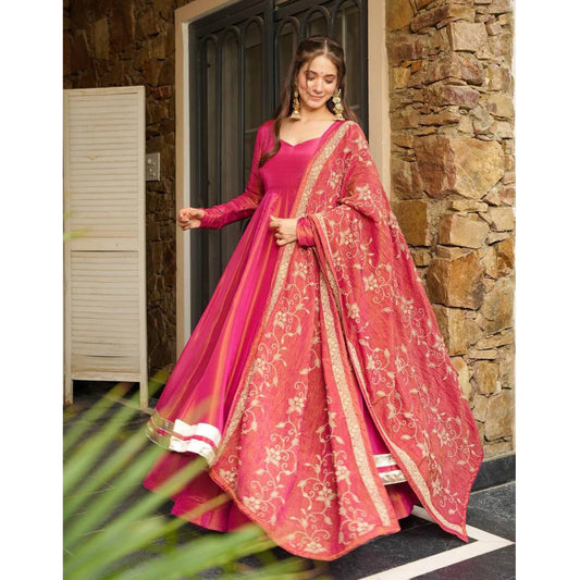 SHAFNUFAB Women's Georgette Ethnic Wear for WomenSemi StitchedSalwarSuit SF251225