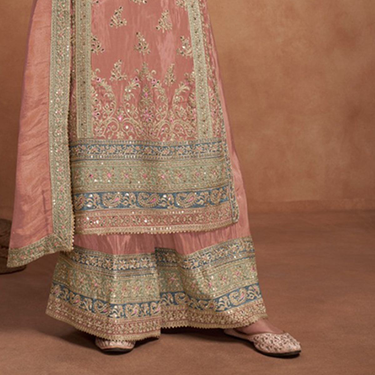 SHAFNUFAB Women's Georgette Ethnic Wear for WomenSemi StitchedSalwarSuit SF271148