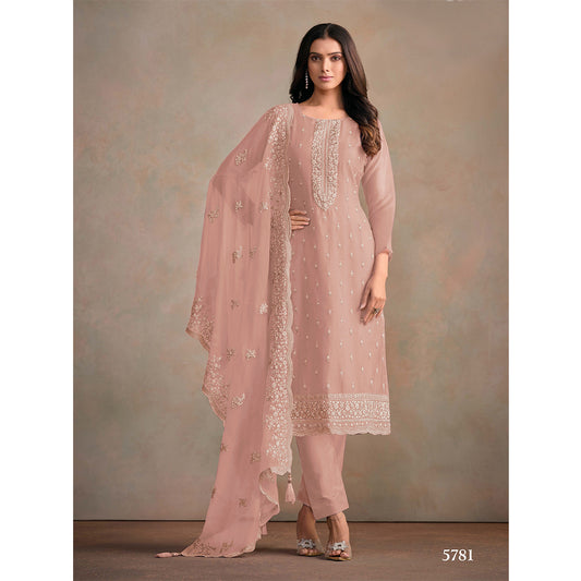 SHAFNUFAB Women's Georgette Ethnic Wear for WomenSemi StitchedSalwarSuit SF271258