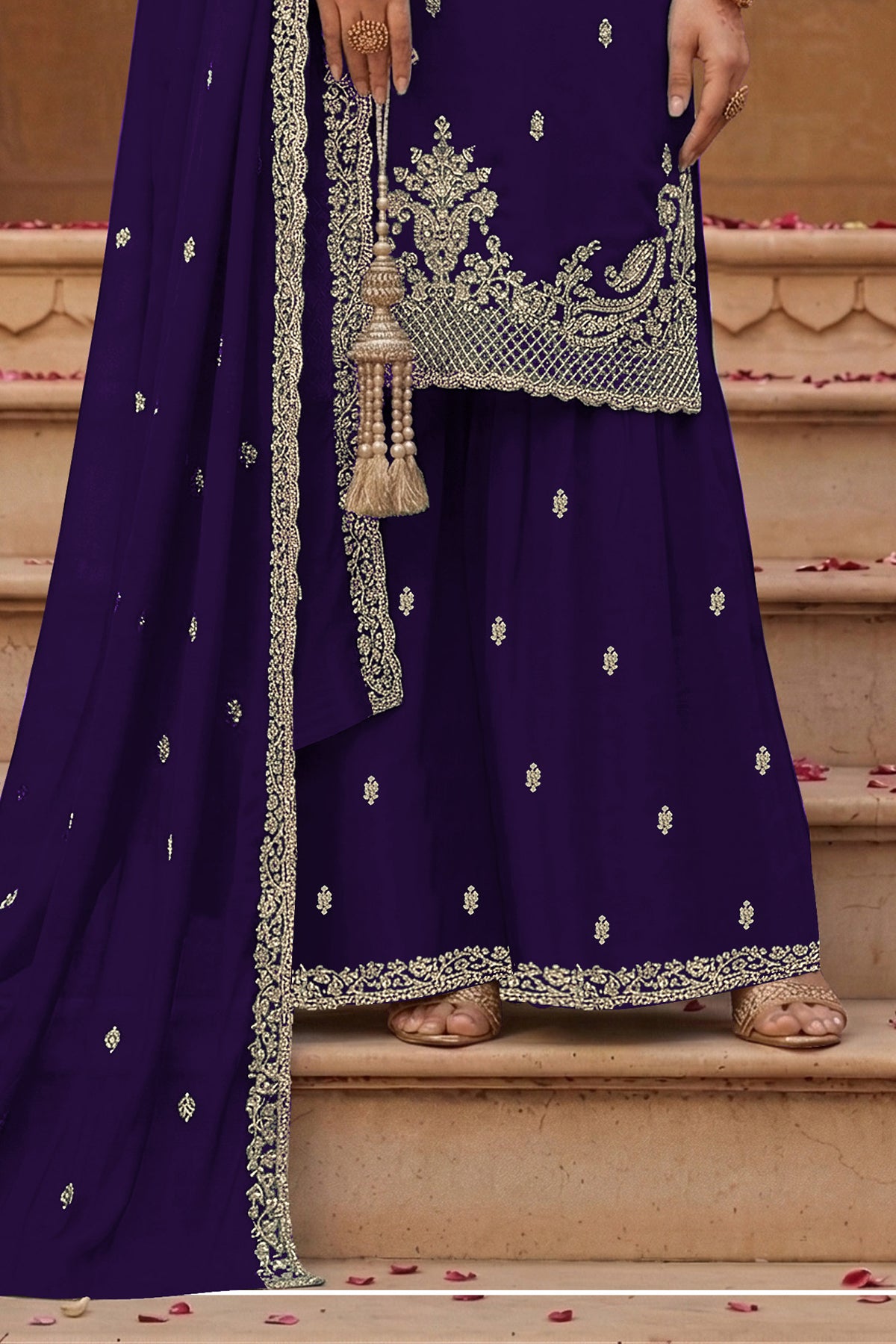SHAFNUFAB Women's Georgette Ethnic Wear for WomenSemi Stitched PAKISTANI SUIT SF311401