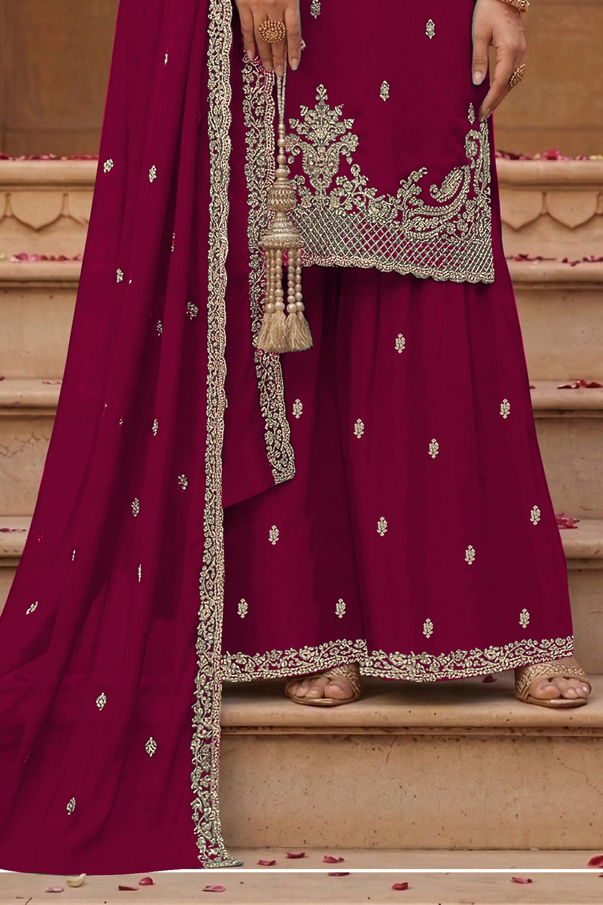 SHAFNUFAB Women's Georgette Ethnic Wear for WomenSemi Stitched PAKISTANI SUIT SF311402
