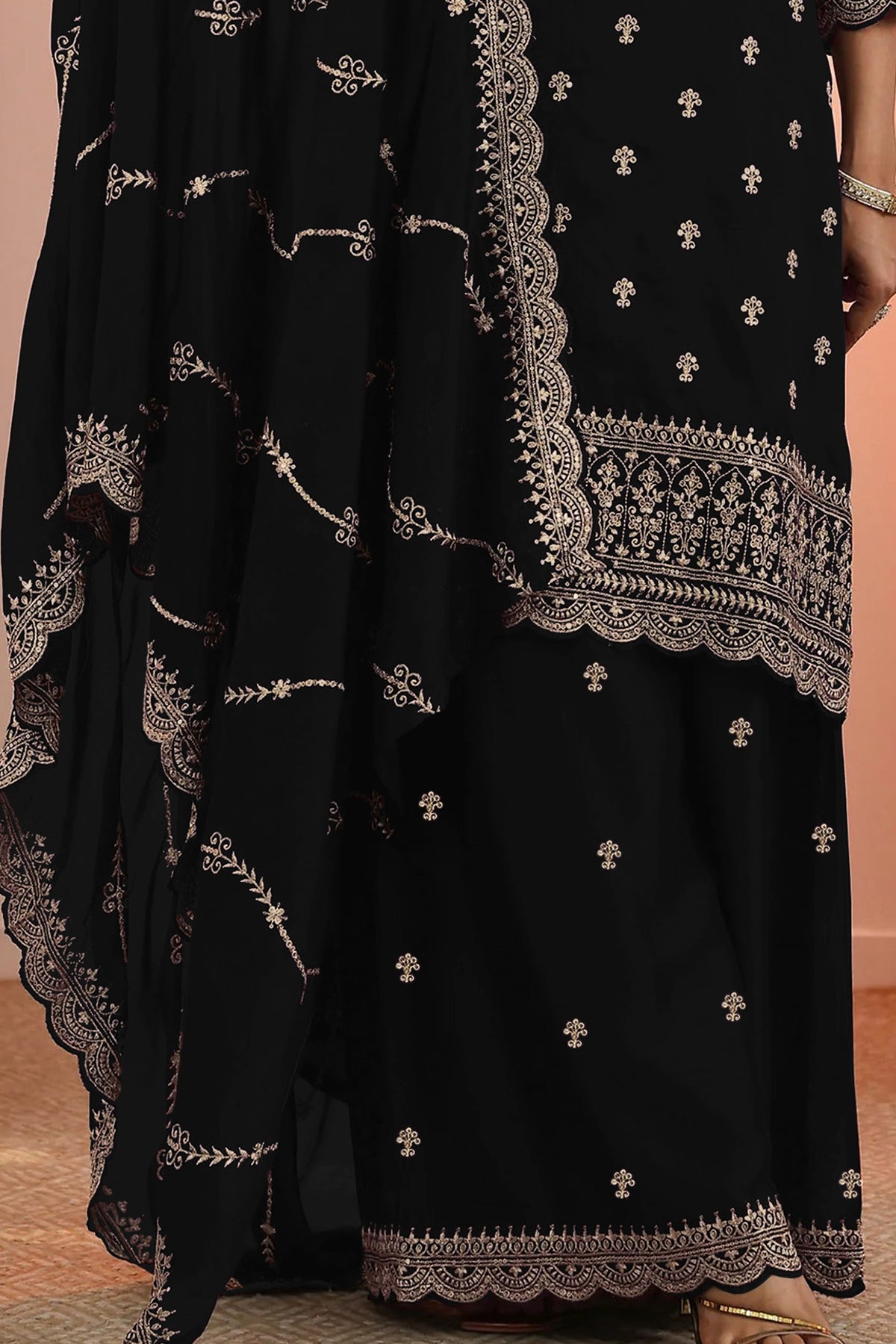 SHAFNUFAB Women's Georgette Ethnic Wear for WomenSemi Stitched PAKISTANI SUIT SF311407