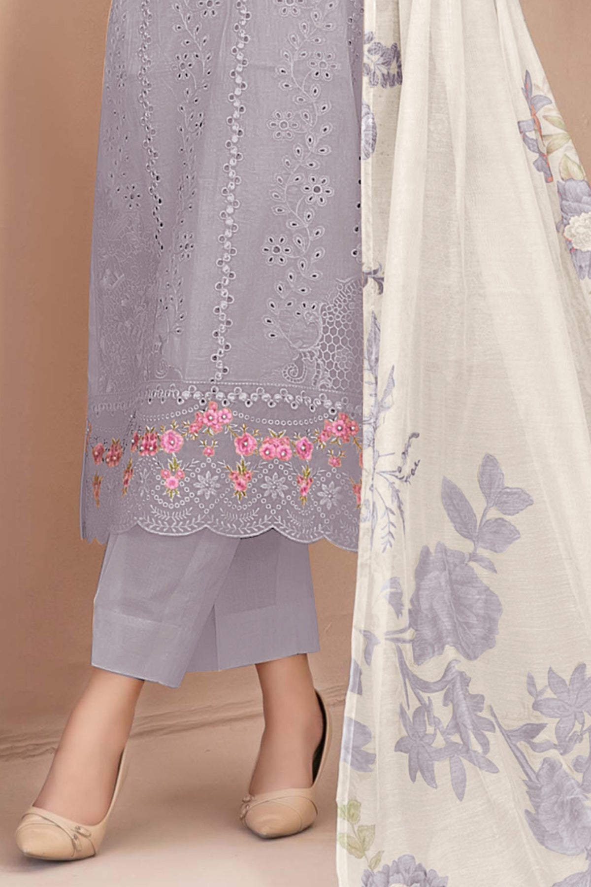 SHAFNUFAB Women's Georgette Ethnic Wear for WomenSemi Stitched PAKISTANI SUIT SF311409