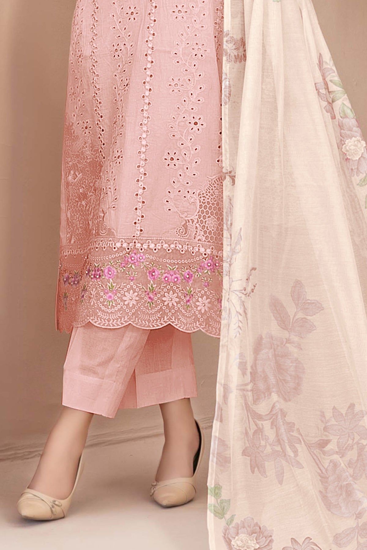 SHAFNUFAB Women's Georgette Ethnic Wear for WomenSemi Stitched PAKISTANI SUIT SF311410
