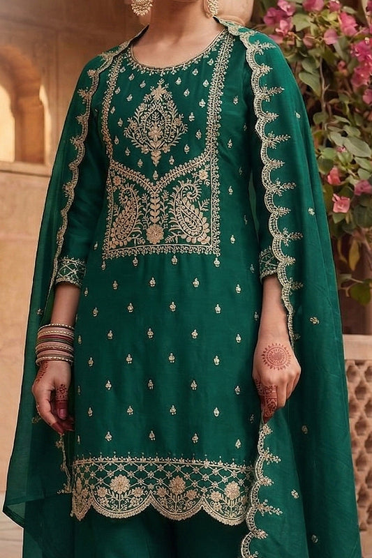 SHAFNUFAB Women's Georgette Ethnic Wear for WomenSemi Stitched PAKISTANI SUIT SF311419