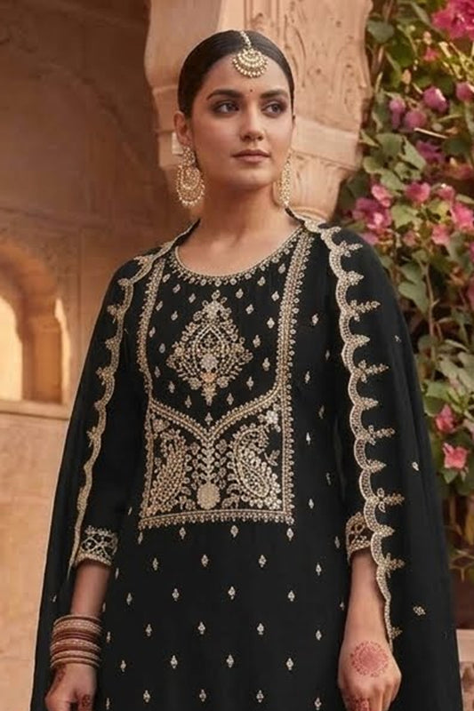 SHAFNUFAB Women's Georgette Ethnic Wear for WomenSemi Stitched PAKISTANI SUIT SF311422