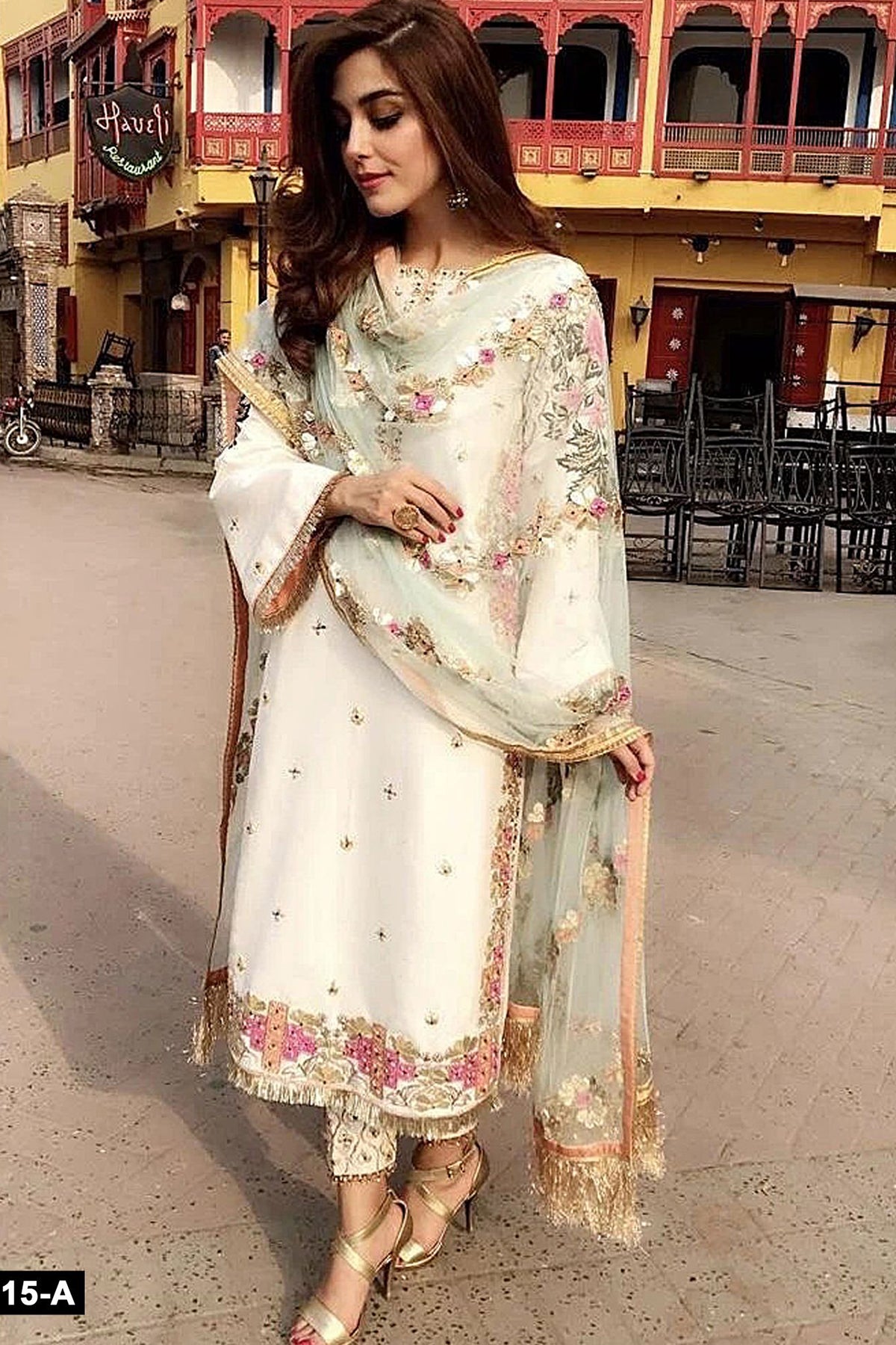 Designer Semi Stitched Salwar Suit with Heavy Embroidered Dupatta Designer Semi Stitched Salwar Suit with Heavy Embroidered Dupatta
