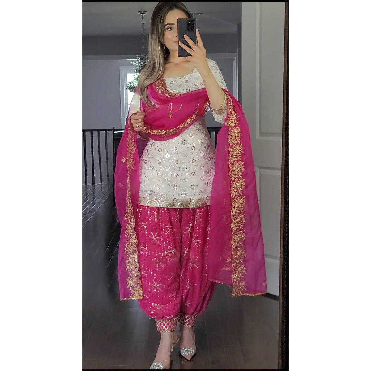SHAFNUFAB Women's Georgette Ethnic Wear for Women Stitched Dhoti Salwa Shafnu Fab SHAFNUFAB Women's Georgette Ethnic Wear for Women Stitched Dhoti Salwa Shafnu Fab