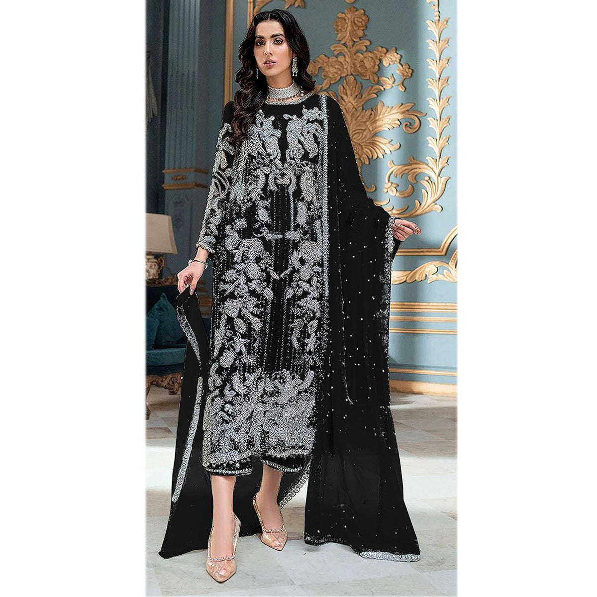 pakistani casual dresses in black colour Pakistani Casual Dresses online 2026, Indian Casual clothes