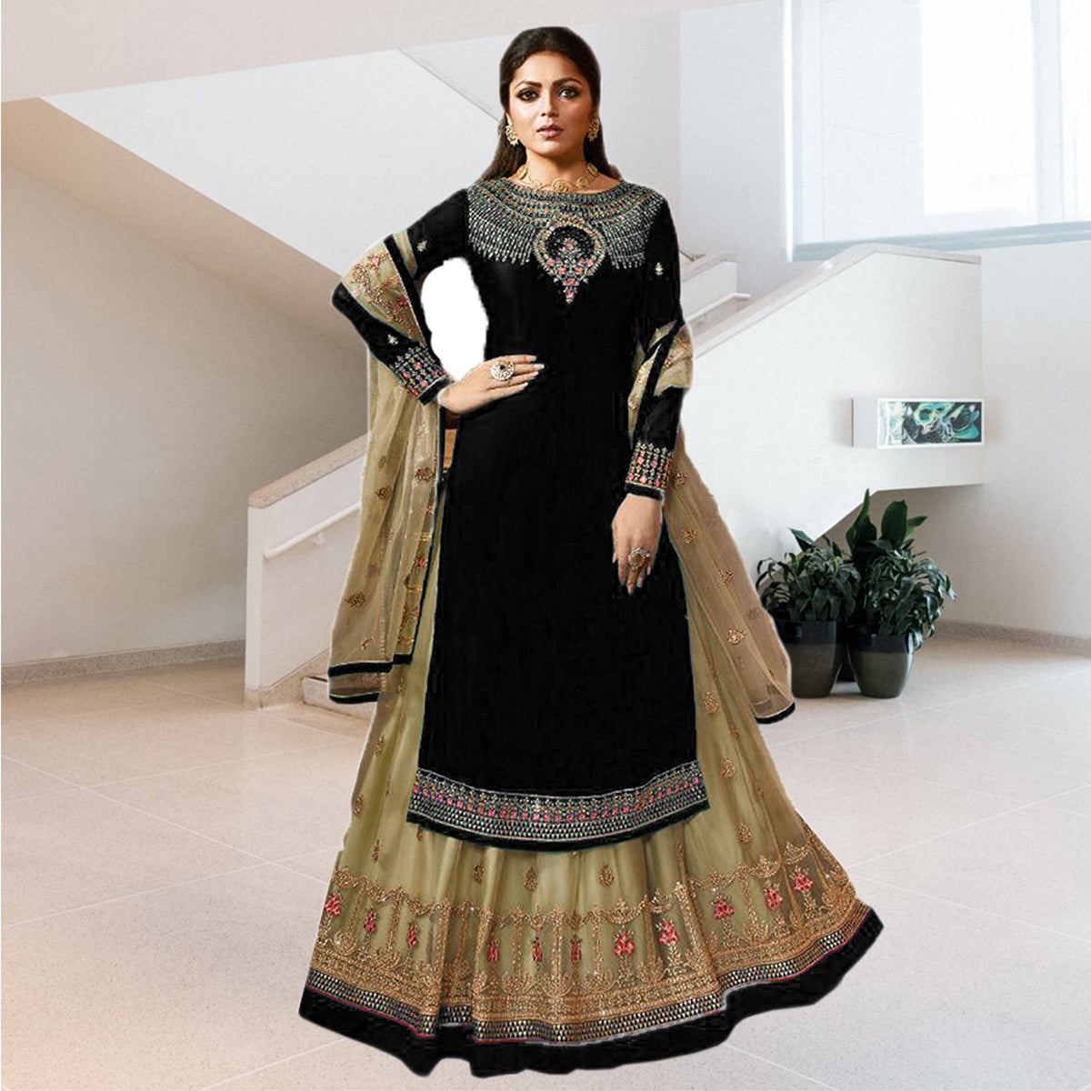 Designer on sale lehenga suit