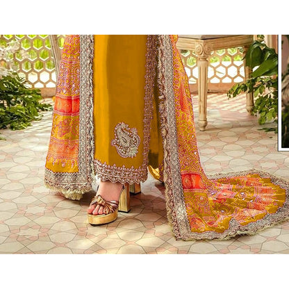 Shafnufab  WOMEN'S Georgette  Semi-Stiched Pakistani Suit (SF-171939 Light Green Free Size )