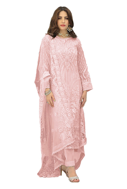 SHAFNUFAB Women's Georgette Ethnic Wear for WomenSemi StitchedSalwarSuit   SF201376  Diwali Outfit Bridal Pink1  Colour Indian CasualWearSalwarSuit IN Eid
