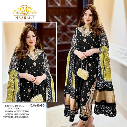 SHAFNUFAB Women's Georgette Ethnic Wear for WomenSemi StitchedSalwarSuit   SF201483  Diwali Outfit Bridal Black  Colour Indian CasualWearSalwarSuit IN Eid
