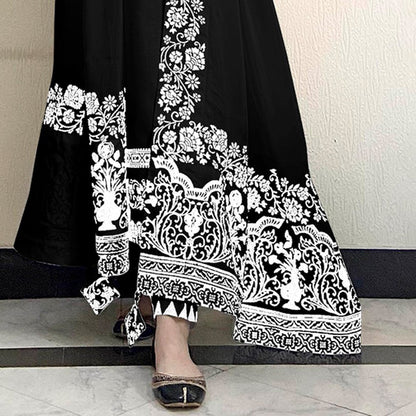 SHAFNUFAB Women's Georgette Ethnic Wear for WomenSemi StitchedSalwarSuit   SF201494  Diwali Outfit Bridal Black1  Colour Indian CasualWearSalwarSuit IN Eid