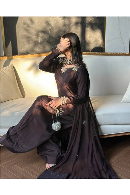 Women’s Stitched Dhoti Suit with Heavy Embroidery Work Dupatta | Designer Kurta Dhoti Pant Set for Party, Festive & Wedding Wear SF201526