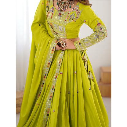 SHAFNUFAB Women's Georgette Ethnic Wear for WomenSemi StitchedSalwarSuit  SF201527