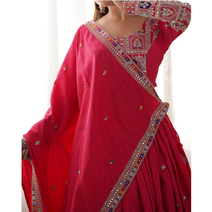 SHAFNUFAB Women's Georgette Ethnic Wear for WomenSemi StitchedSalwarSuit  SF201528