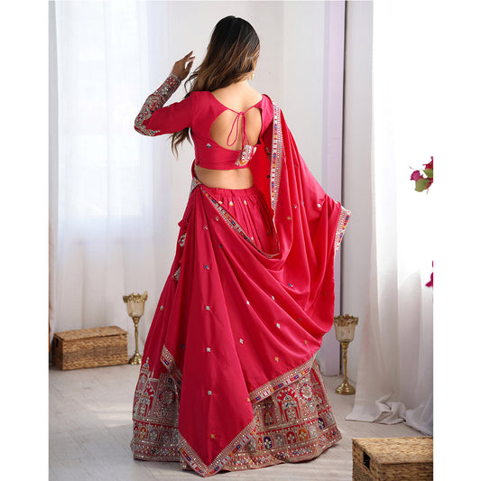 SHAFNUFAB Women's Georgette Ethnic Wear for WomenSemi StitchedSalwarSuit  SF201528