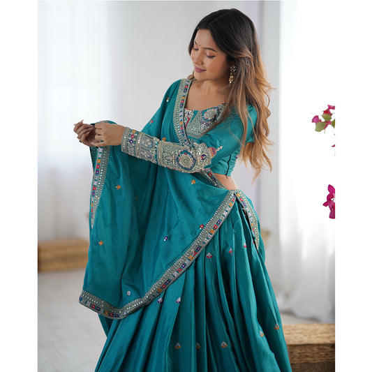 SHAFNUFAB Women's Georgette Ethnic Wear for WomenSemi StitchedSalwarSuit  SF201529
