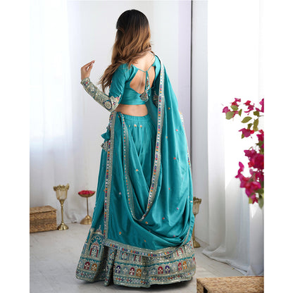 SHAFNUFAB Women's Georgette Ethnic Wear for WomenSemi StitchedSalwarSuit  SF201529