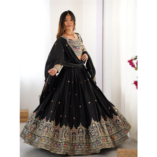 SHAFNUFAB Women's Georgette Ethnic Wear for WomenSemi StitchedSalwarSuit  SF201531