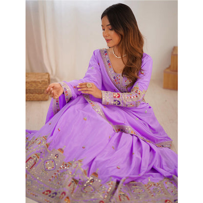 SHAFNUFAB Women's Georgette Ethnic Wear for WomenSemi StitchedSalwarSuit  SF201532