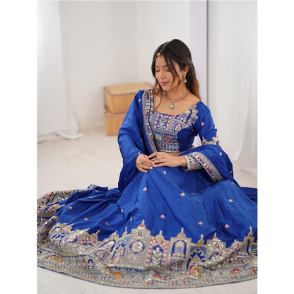 SHAFNUFAB Women's Georgette Ethnic Wear for WomenSemi StitchedSalwarSuit  SF201533