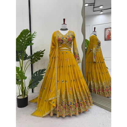 SHAFNUFAB Women's Georgette Ethnic Wear for WomenSemi StitchedSalwarSuit  SF201541