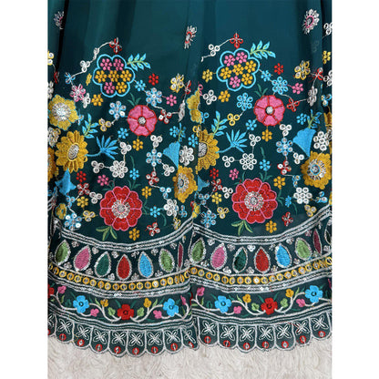 SHAFNUFAB Women's Georgette Ethnic Wear for WomenSemi StitchedSalwarSuit  SF201545