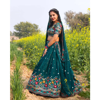 SHAFNUFAB Women's Georgette Ethnic Wear for WomenSemi StitchedSalwarSuit  SF201545