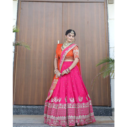 SHAFNUFAB Women's Georgette Ethnic Wear for WomenSemi StitchedSalwarSuit  SF201546