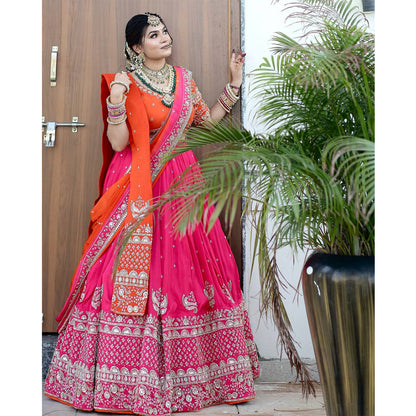 SHAFNUFAB Women's Georgette Ethnic Wear for WomenSemi StitchedSalwarSuit  SF201546