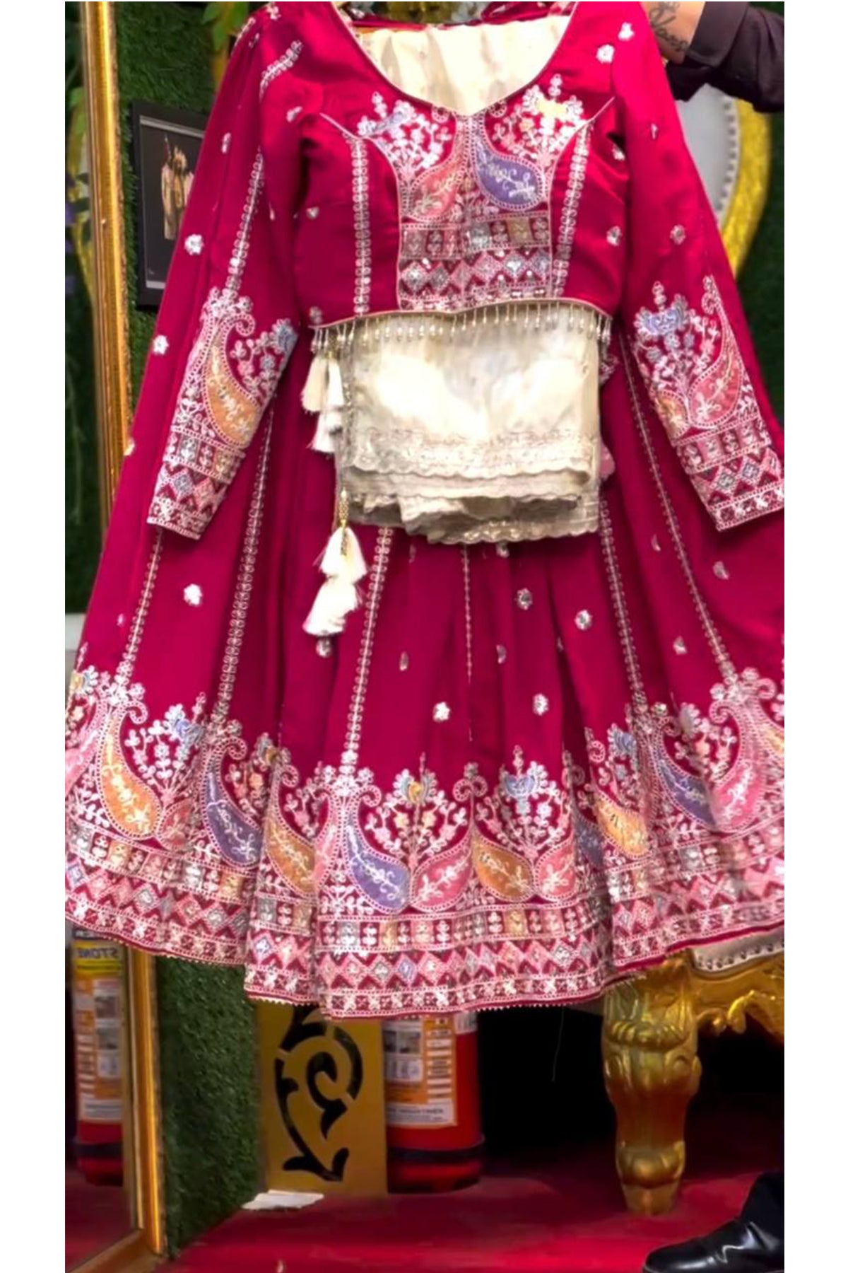 SHAFNUFAB Women's Georgette Ethnic Wear for WomenSemi StitchedSalwarSuit  SF201547
