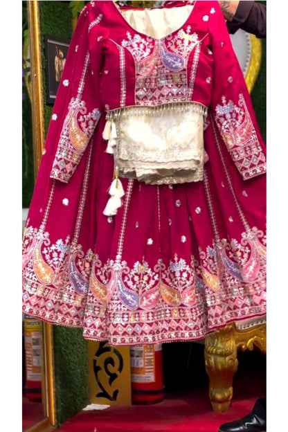SHAFNUFAB Women's Georgette Ethnic Wear for WomenSemi StitchedSalwarSuit  SF201547