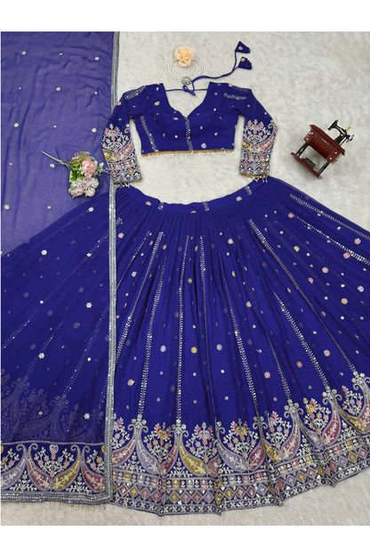 SHAFNUFAB Women's Georgette Ethnic Wear for WomenSemi StitchedSalwarSuit  SF201548