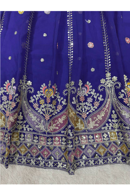 SHAFNUFAB Women's Georgette Ethnic Wear for WomenSemi StitchedSalwarSuit  SF201548